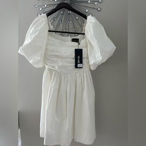 NWT DO+BE White Puffer Mini Dress